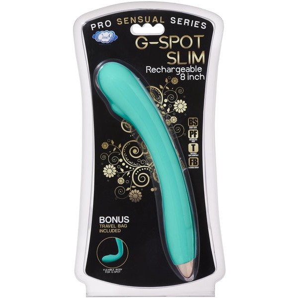 CLOUD 9 RECHARGEABLE G-SPOT SLIM 8IN SINGLE MOTOR TEAL