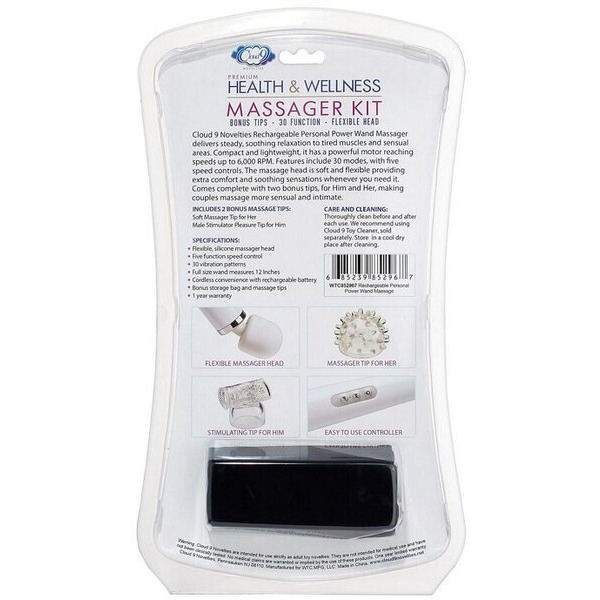 Cloud 9 Health & Wellness Wand Kit 30 Function White